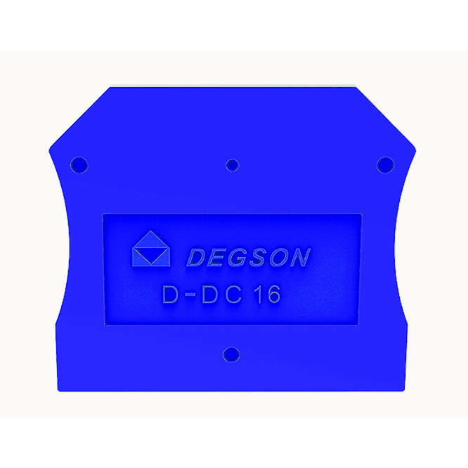 END PLATE / COVER BLUE FOR DIN RAIL TERMINAL BLOCK D-DC16-01P-12-00A(H)