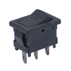 ROCKER SWITCH SPDT ON-OFF BLK D101J12S205QA