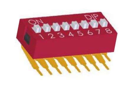 DIP SWITCH R/A 8-POLE DA08 DA-08-H-Z54