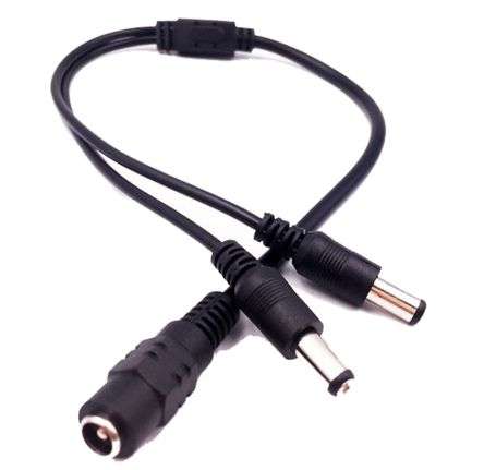 ADAPTER DC LEAD 2.1MM PLUG - 2x2.1MM SOCKET 190351