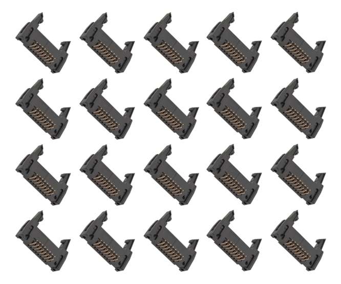 IDC HEADER 16W R/A EJECT LEVERS - 48/TRAY DC2-16P