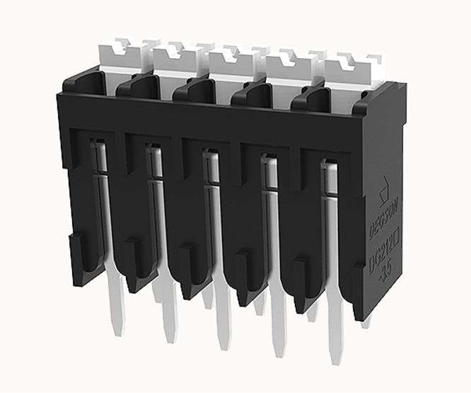 PCB SPRING TERMINAL BLOCK STR P=3.5 8P BLACK DG212V-THR-3.5-05P-13-100AH