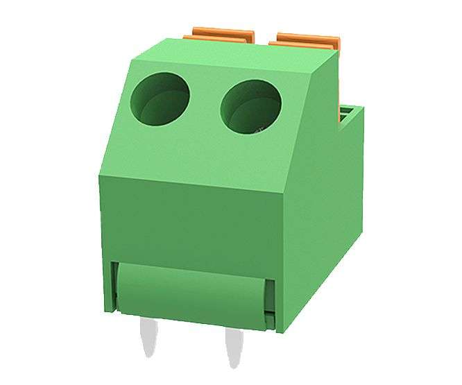 SPRING TERMINAL BLOCK 2W P=5.08 GREEN DG237-5.08-02P-14-00AH