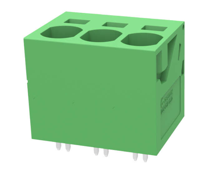 PCB SPRING TERMINAL BLOCK P=15mm 3W GREEN DG271V-15.0-03P-14-00A(H)