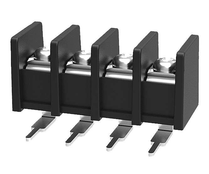BARRIER TERMINAL BLOCK R/A 4W P=8.25 BLK PCB DG35R-B-04P-13-00AH