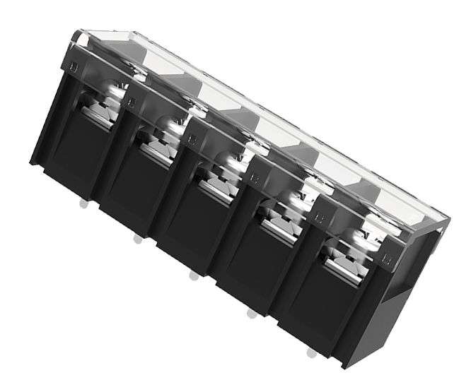 BARRIER BLOCK 6W P=8.25 PCB BLACK W/COVER DG38S-B-06P-13-00-AH