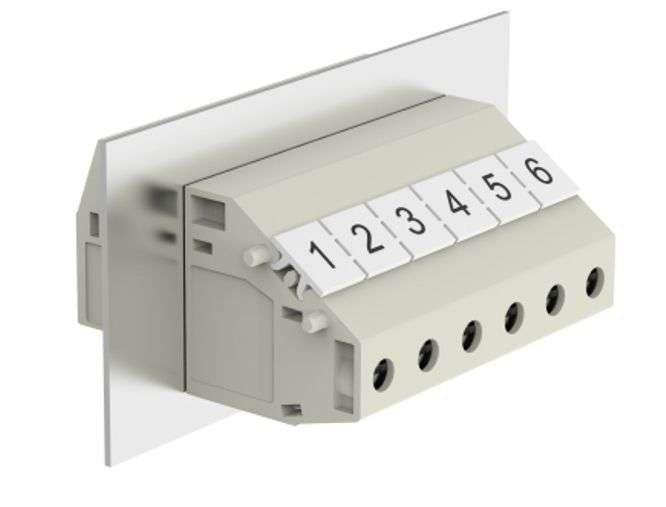 THROUGH WALL TERMINAL BLOCK 1P P=8.1mm GREY DGV10-01P-11-00A(H)