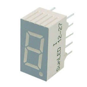 7-SEGMENT LED DISPLAY CA RED 400ucd 9mm DHR09A