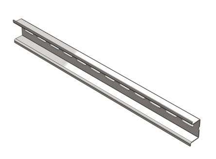 DIN RAIL STEEL 35x15mm L=2m GALVANISED SILVER TS35D DR-2MTR-15MM