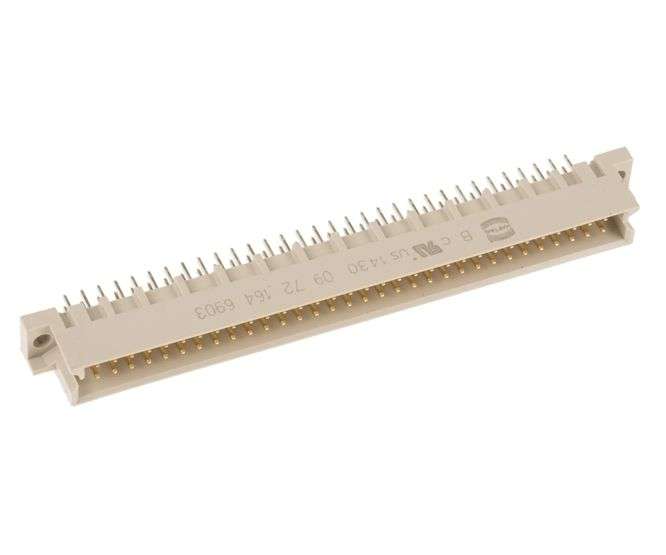 DIN41612 PLUG 64W 2ROW A & B STR 2.54mm TBA