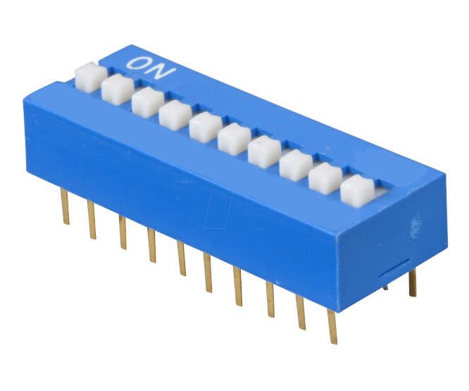 DIP SWITCH STD 12POLE 100mA 7.62mm DS-12BL