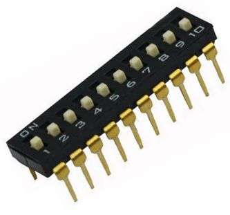 DIP SWITCH 10W L/P 2.54 EAH110EZ  *D*