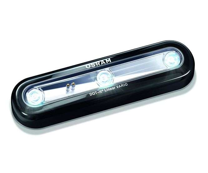 EMERGENCY LED LIGHT BATTERY OPERATED (NO BAT) DOT-IT-LINEAR-BK