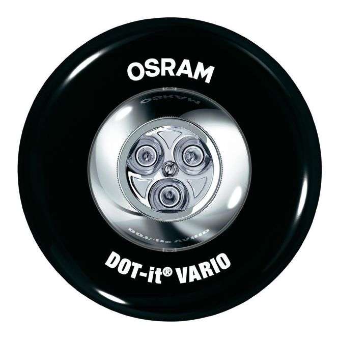 EMERGENCY BAT OPERATED LED SPOT LIGHT BLACK DOT-IT-VARIO-BK
