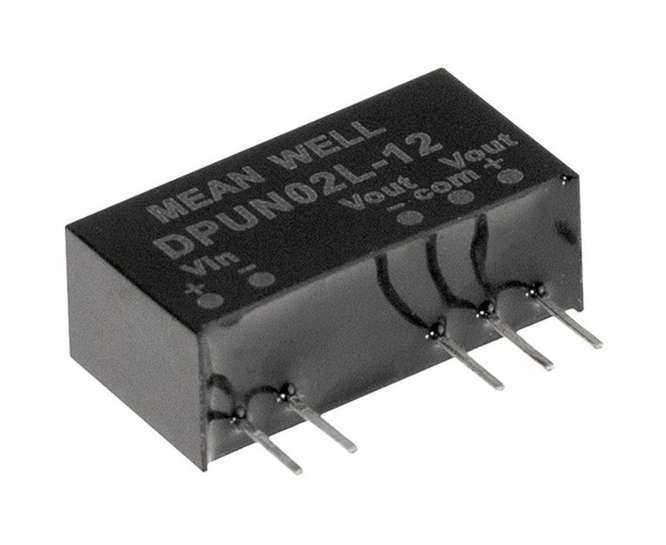 DC-DC CONVERTER I=12 O=+/-5 0A2 2W SIP DPUN02M-05
