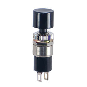 PUSH BUTTON SWITCH N.O. SPST BLACK SOLDER DS-193 BLK