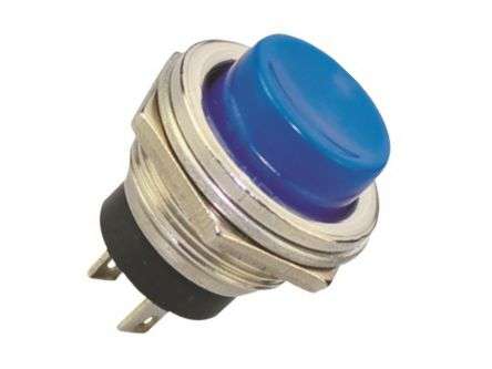 PUSH BUTTON SWITCH N.C. SPST 3A BLUE M16 D=19mm DS-212C-BL