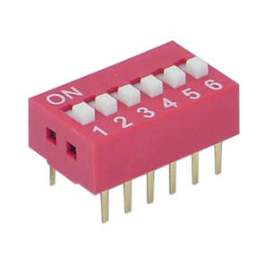 DIP SWITCH 6-POLE PCB DS-06