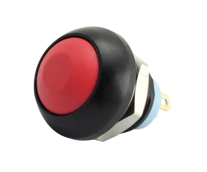 M12 P/BUTTON SWITCH N.O. SPST RED IP67 - DEBULK DS-12B-RED