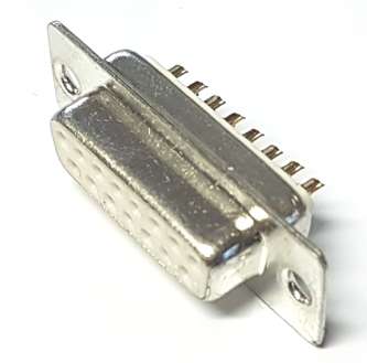 SOCKET D-SUB 15W PANEL MNT SOLDER STR METAL DB-15S