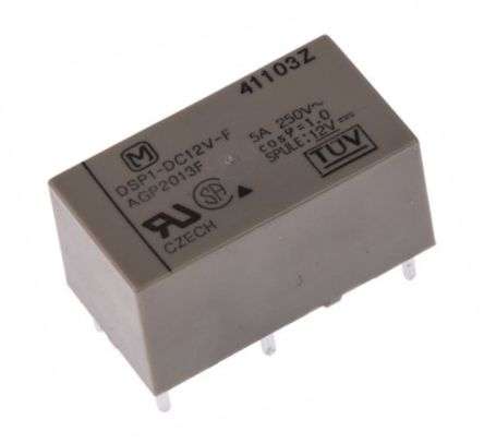 RELAY SPST 5A 12V RECT PCB DSP1-DC12V-F