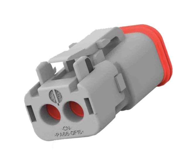 CONNECTOR HOUSING PLG 2P GRY E SNAPCAP DT06-2S-TE31 / 1-2303815-1