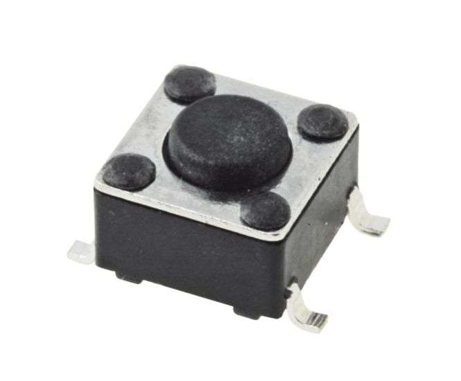 SMD TACTILE SWITCH 6x6x5mm H=5mm BLK TBA