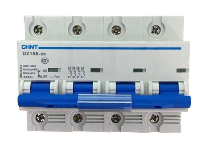 MINI D/R CIRCUIT BREAKER 4P 80A 6KA C-CURVE DZ158-125-4P-80A-6