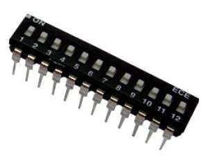 DIP SWITCH 12-POLE 100mA L/PR EAH112E *D*