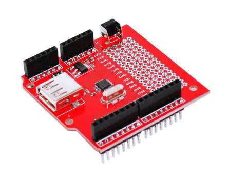 USB HOST SHIELD BOARD/ PROTYPING, RED EB0010