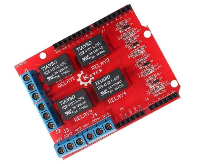 4-CH RELAY MODULE BOARD / SHIELD 5VDC 3A EB0065-5VDC