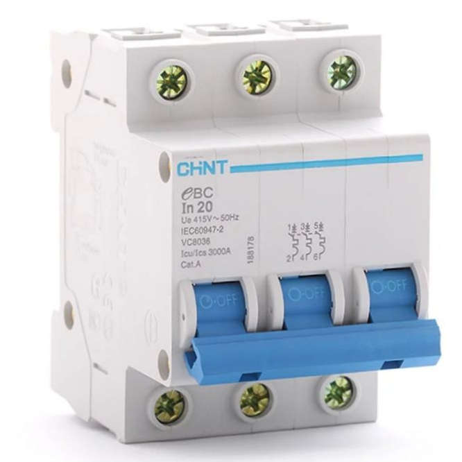 MINI D/R CIRCUIT BREAKER 3P 32A 3KA C-CURVE EBC-332