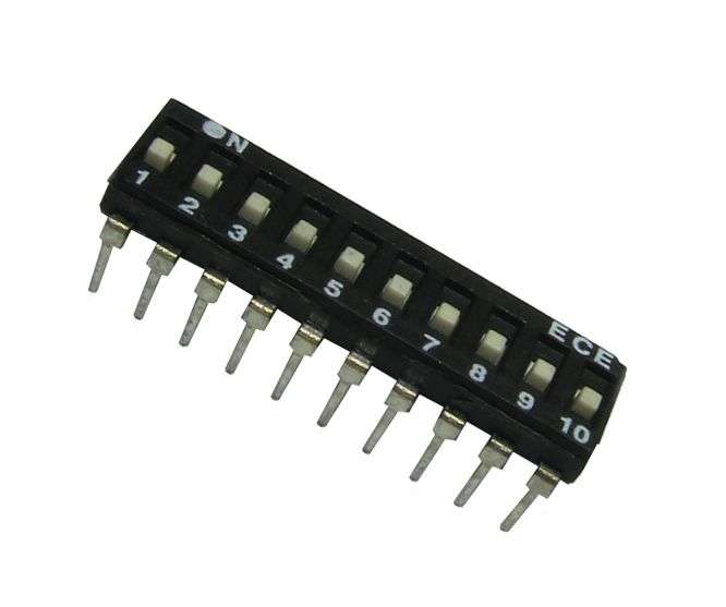 DIP SWITCH 10-POLE ECE110E