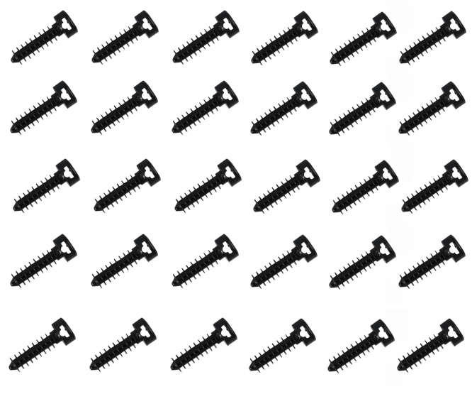 PLUG - CABLE FIXING BLACK 8mm - 100P/BAG EH1B8