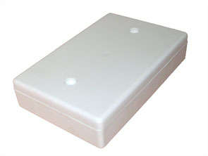 ABS ENCLOSURE WHITE 125x80x25 WT F/L EHJ1-WHITE