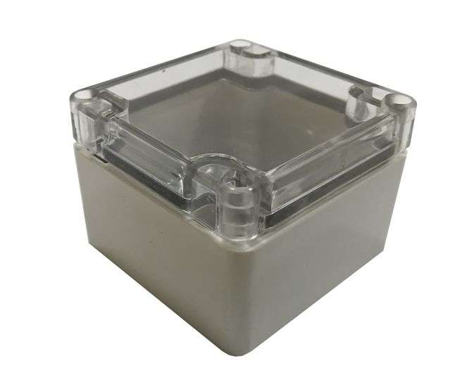 PLASTIC / ABS ENCLOSURE + CLEAR LID 100X100X90 ENL101090C