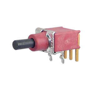 PUSH BUTTON SWITCH SPDT R/A ON-MOM PCB EP12-D1-ABE