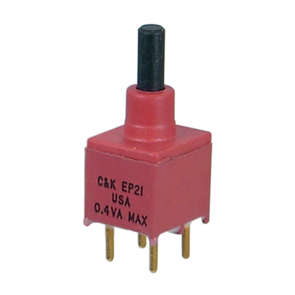 PUSH BUTTON SWITCH DPST OFF-MOM PCB EP21-D1-CBE