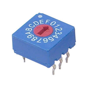 ROTARY DIP SWITCH 16W C/CODE FLAT ERD116CS HEX COMP RD