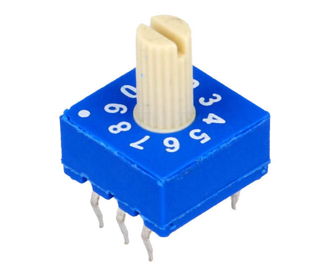 ROTARY DIP SWITCH 10W R/CODE SHAFT ERD210RRZ BCD REAL WT