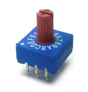 ROTARY DIP SWITCH 16W C/CODE SHAFT ERD216CS
