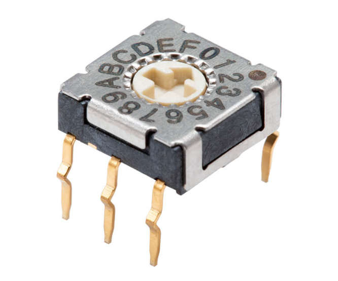 ROTARY DIP SELECTOR SWITCH 10W C/CODE FLAT ERD610CS BCD COMP PK
