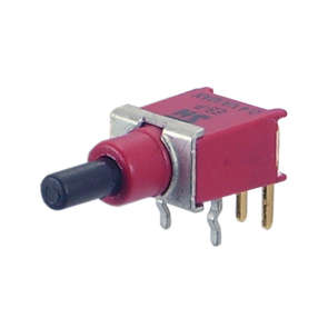 PUSH BUTTON SWITCH MINI SPDT R/A ON-MOM ES40P-ES22ARS-H