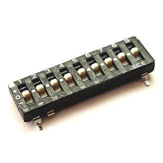 DIP SWITCH TRI-STATE SMD 9-POLE PCB ETS109EZ