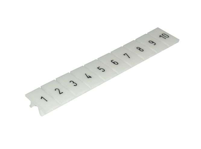 1-10 HORIZONTAL TERMINAL NUMBERS P=6.25 ZB6-10P-19-09A(H)