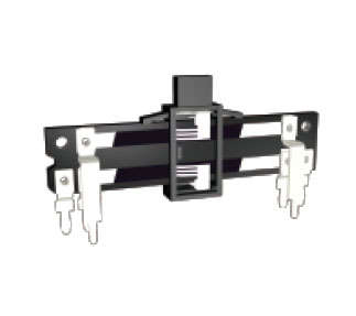 POT SLIDE LIN 100K T=20mm DUAL F-2072 B100K 4C ST