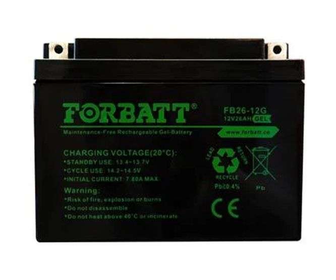 BATTERY LEAD ACID GEL 12V 26AH 166x175x126mm FB26-12G