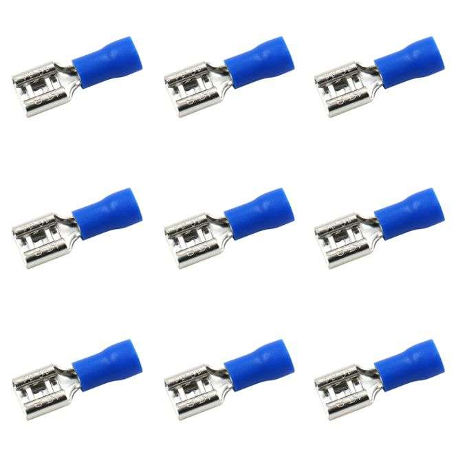 TERMINAL PRE-INSULATED BLUE 6.35mm FEM 1K/BAG FDD 2-250