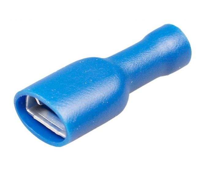 TERMINAL FULLY INSULATED BLUE 6.35mm FEM FDFD 2-250