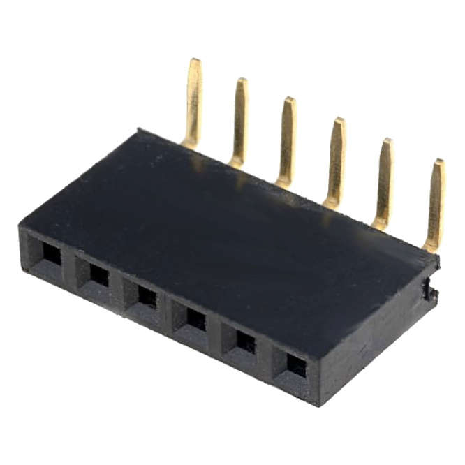 HOUSED SOCKET RIGHT ANGLE SIL 6W 2.54mm - DEBULK FHC85-106RG0BBNYA1